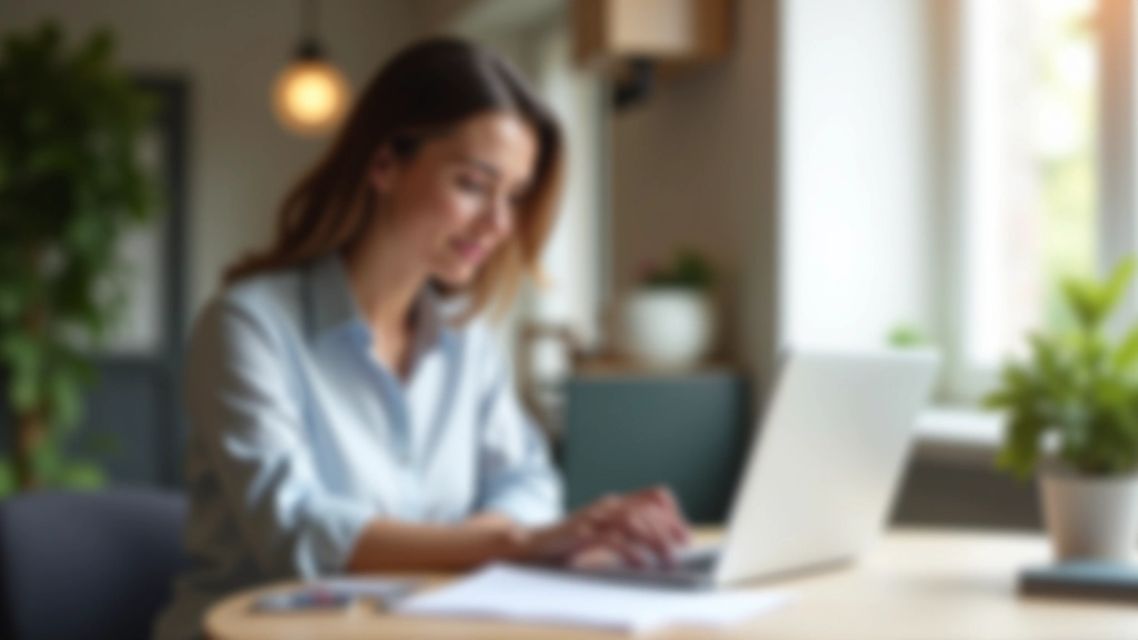 Personne examinant des documents d'impôts et des relevés bancaires sur un ordinateur portable